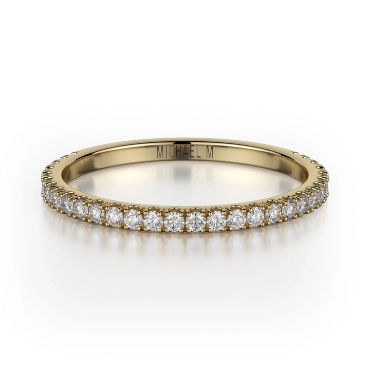 Three-Quarter Eternity Wedding Band- Yellow Gold