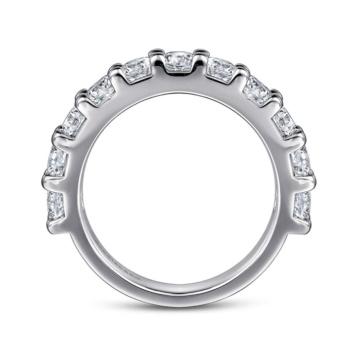 Manila - 14K White Gold 11 Stone Shared Prong Diamond Band