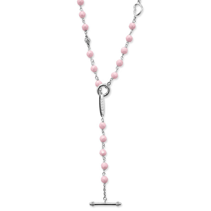 Pink Ceramic Beaded Necklace
