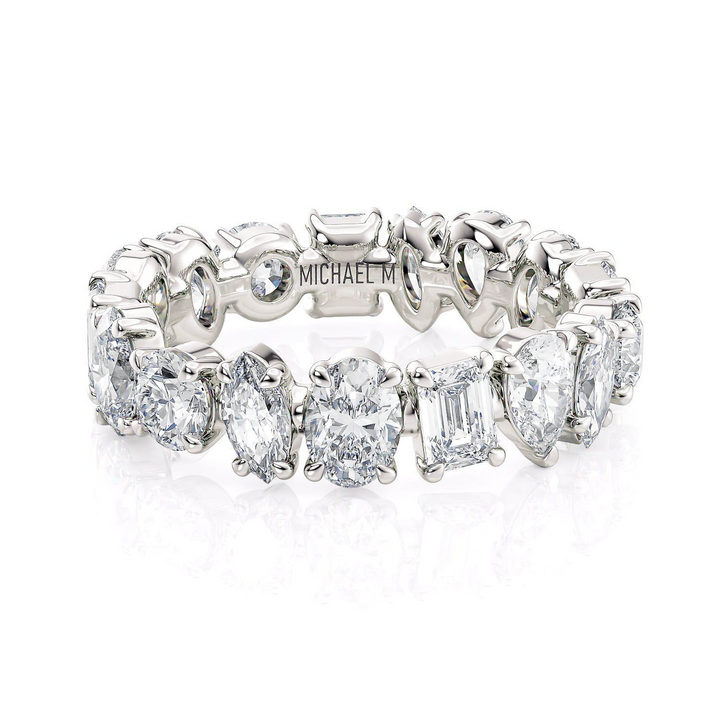 Multi-Shape Eternity Band- White Gold