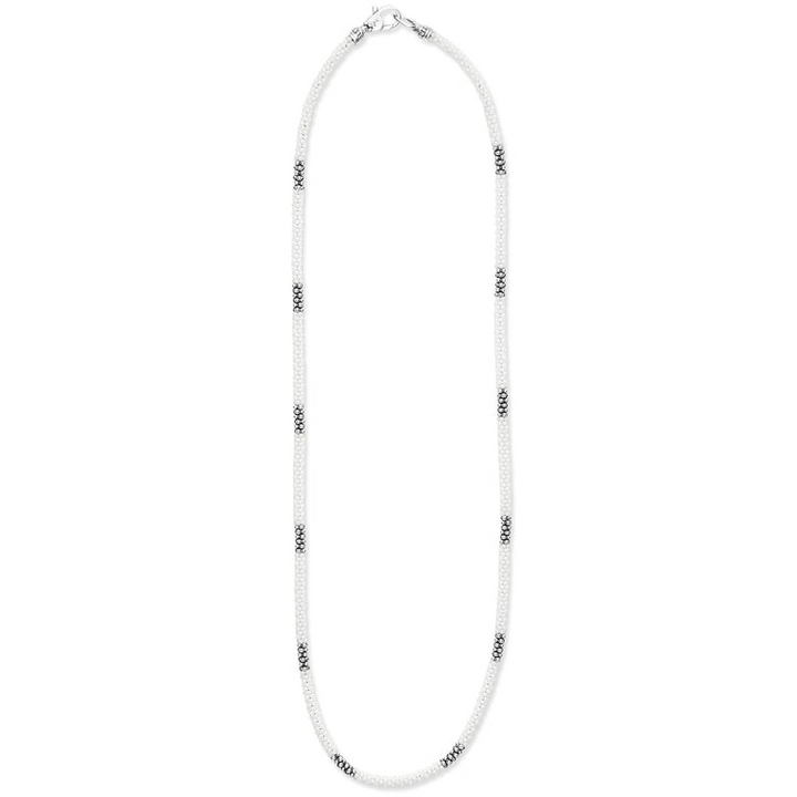Silver Station Ceramic Beaded Necklace 3mm