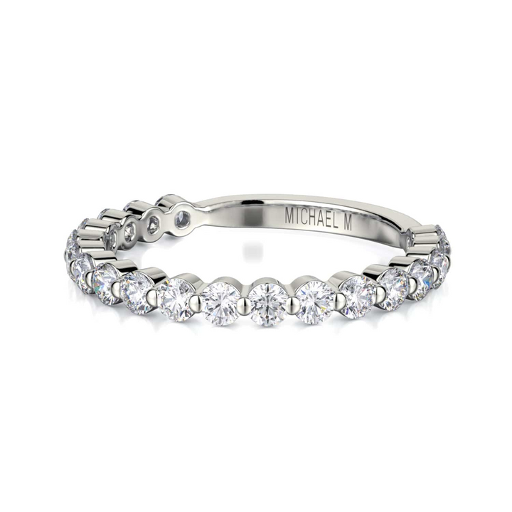 Diamond Bubble Band- White Gold