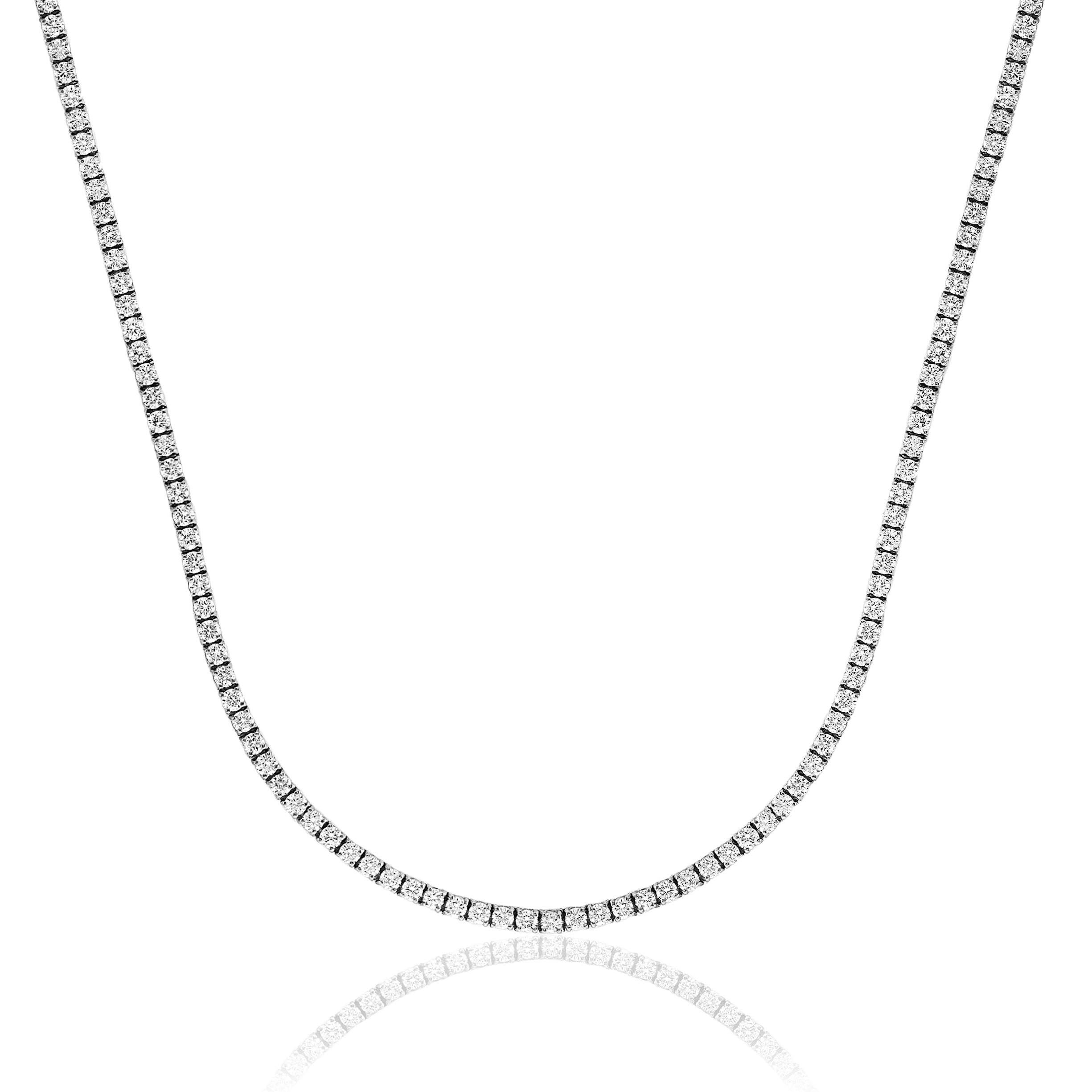 Jewels by Jacob 8ct Diamond Tennis Women s Necklace 14K White Gold 168 Diamonds 8.08ct Total Diamond Weight Tennis Design 16 Inches
