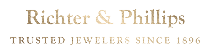 richter and phillips logo with gold text lettering that says richter and phillips trusted jewelers since 1896