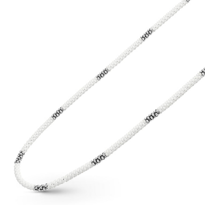 Silver Station Ceramic Beaded Necklace 3mm