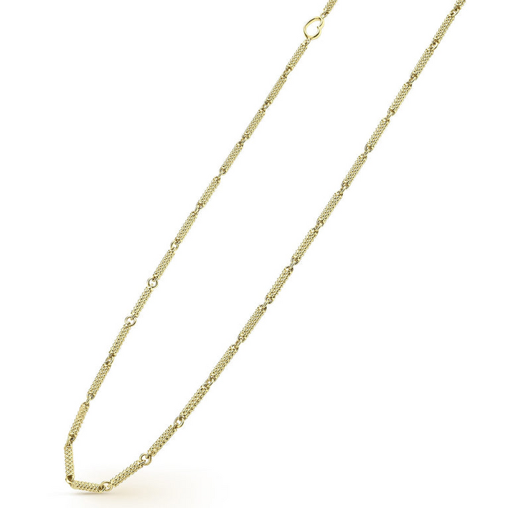 18K Gold Superfine Caviar Link Necklace
