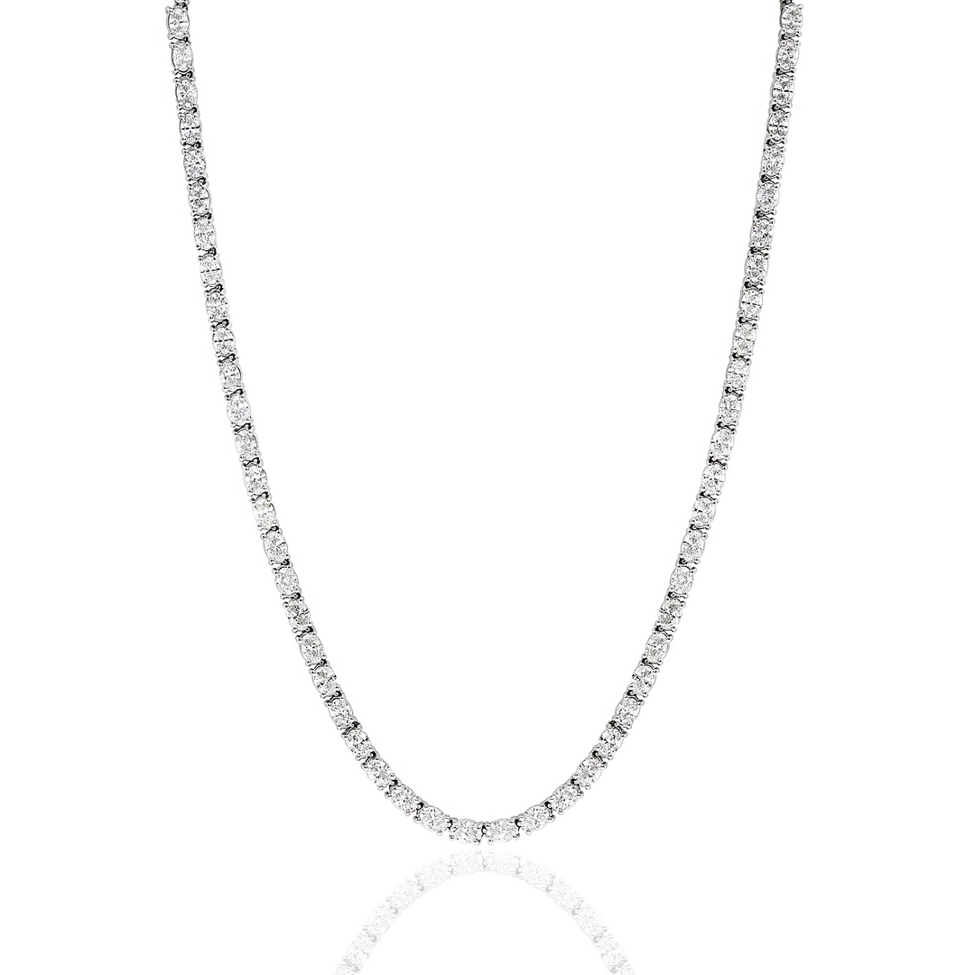 15ct Oval Diamond Line Necklace