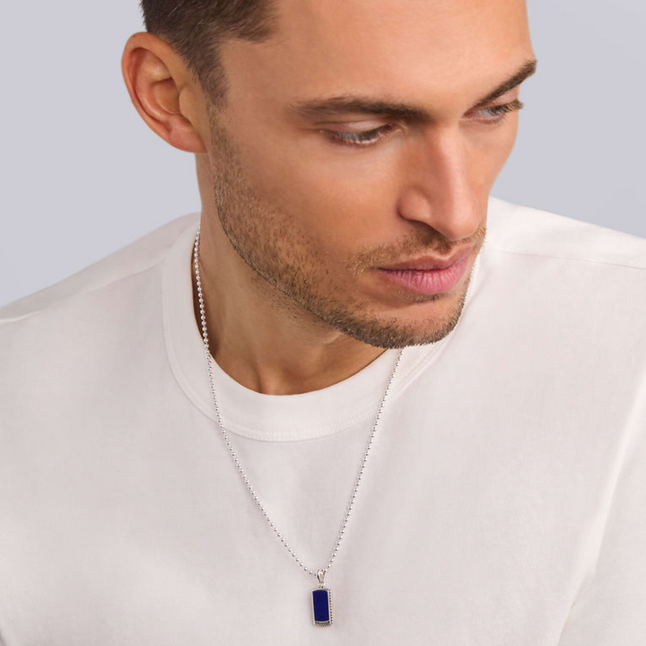 Lapis Tag Amulet