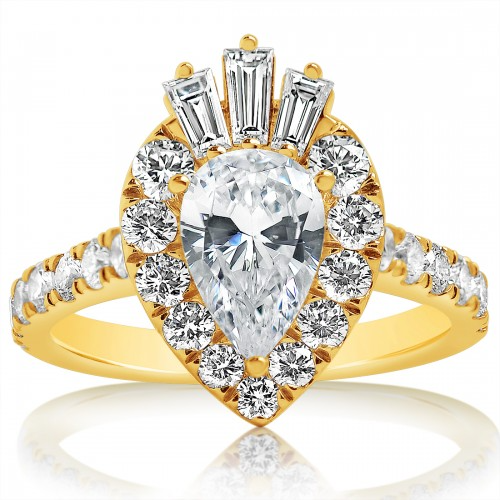 Fancy halo diamond ring discount