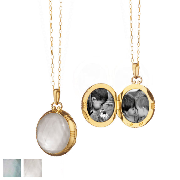 Petite Mother of Pearl Locket