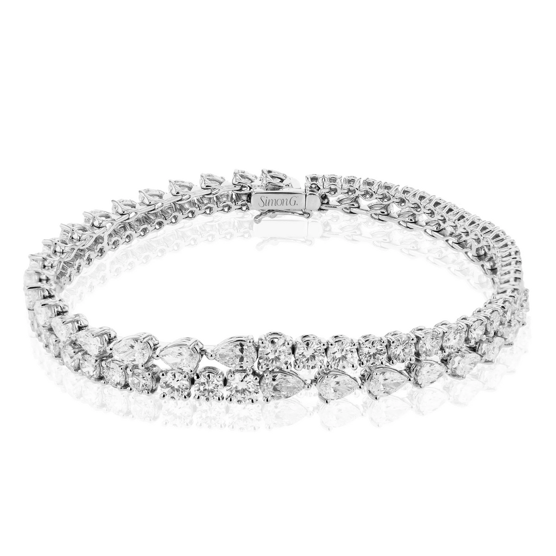 Mixed-Shape Diamond Tennis Bracelet