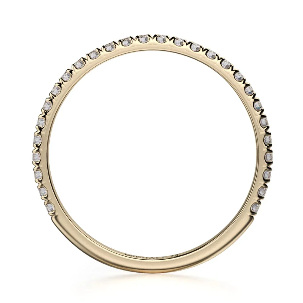 18k Yellow Gold Round Diamond Wedding Band