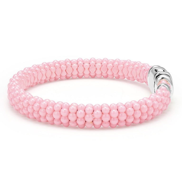 Pink Ceramic Beaded Bracelet | 9mm