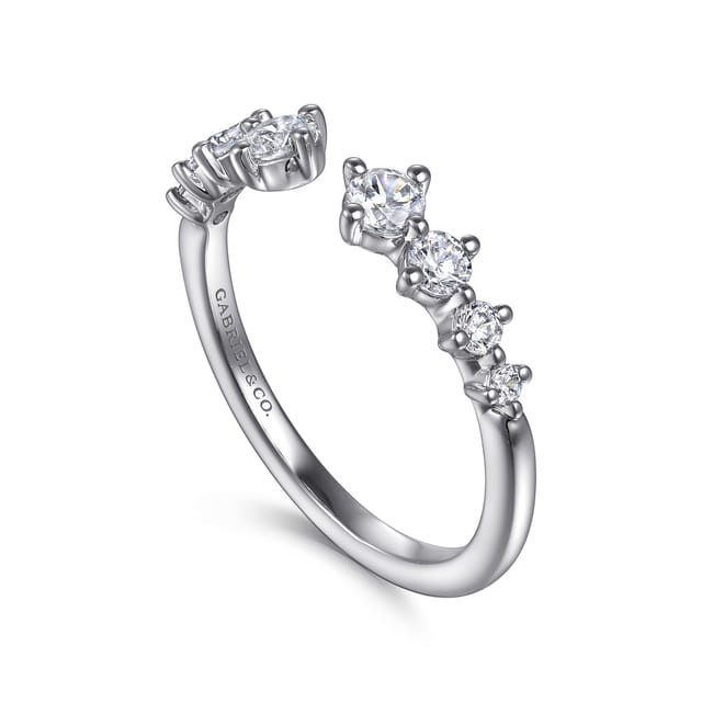 Round Diamond Open Wedding Band