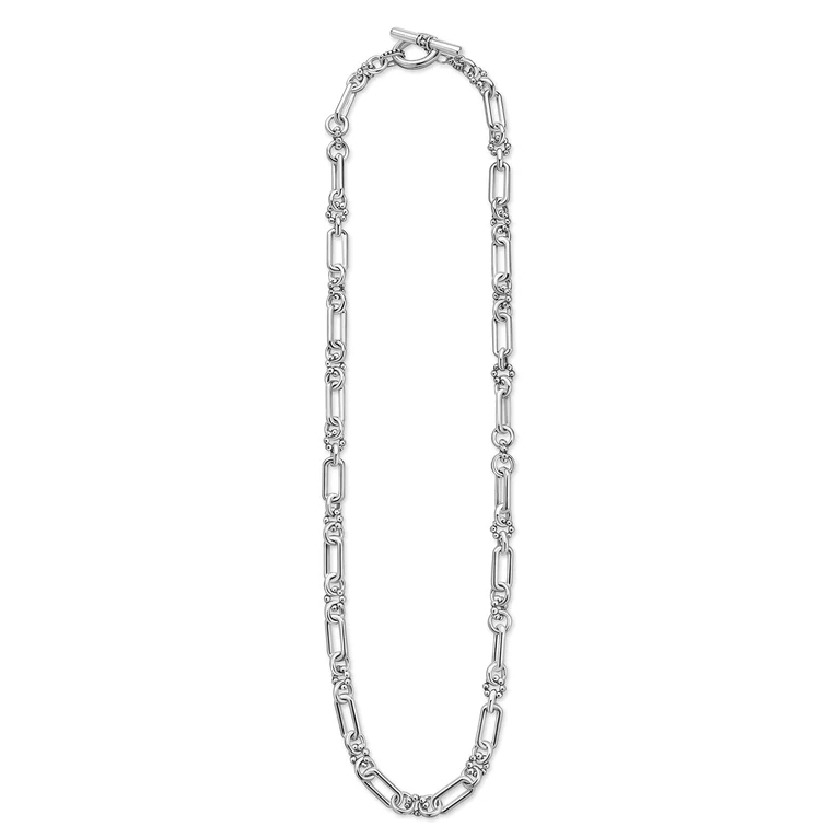Petite Sterling Silver Caviar Link Necklace