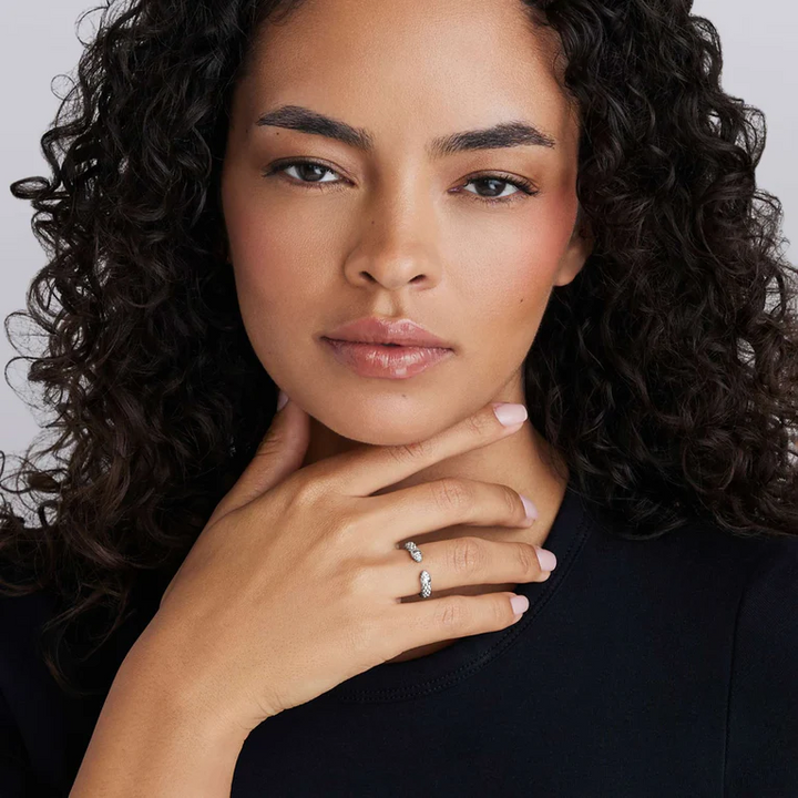 Sterling Silver Diamond Mini Versa Stacking Ring