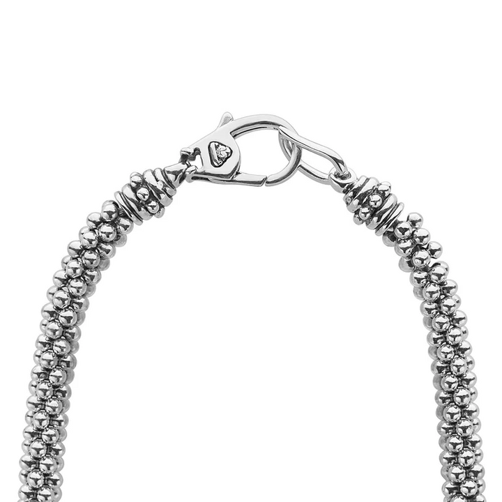Sterling Silver Caviar Beaded Necklace
