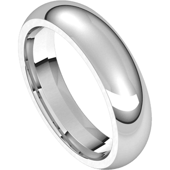 A white-gold ring is displayed to the left in the middle of a transparent background. The ring features a sleek half-round design