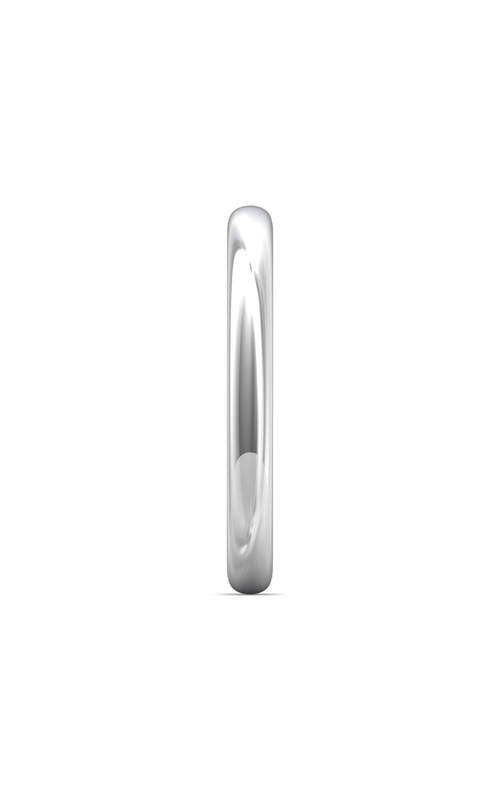 14k White Gold Plain Wedding Band