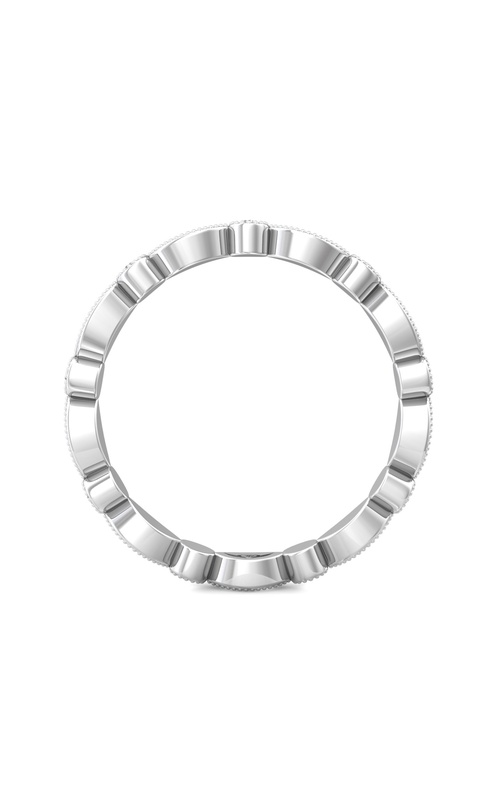 14k White Gold Diamond Band