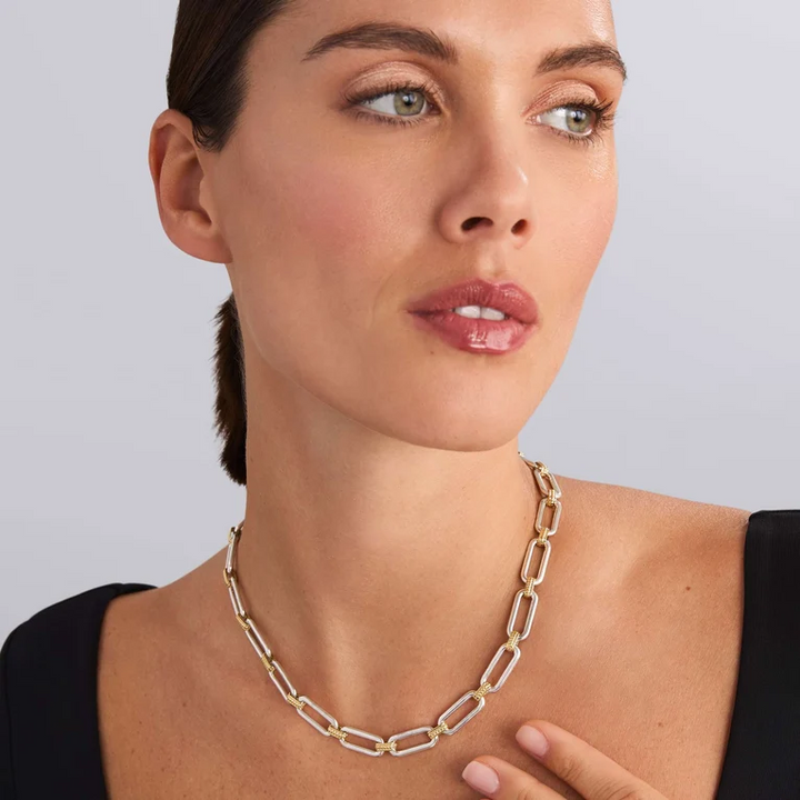 Two-Tone Link Necklace