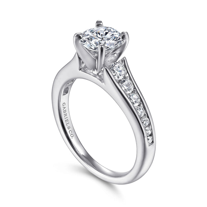 Channel Set Engagement Ring