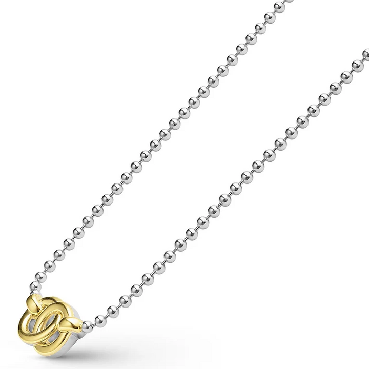 Two-Tone Interlocking Pendant Necklace