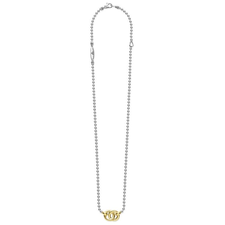 Two-Tone Interlocking Pendant Necklace