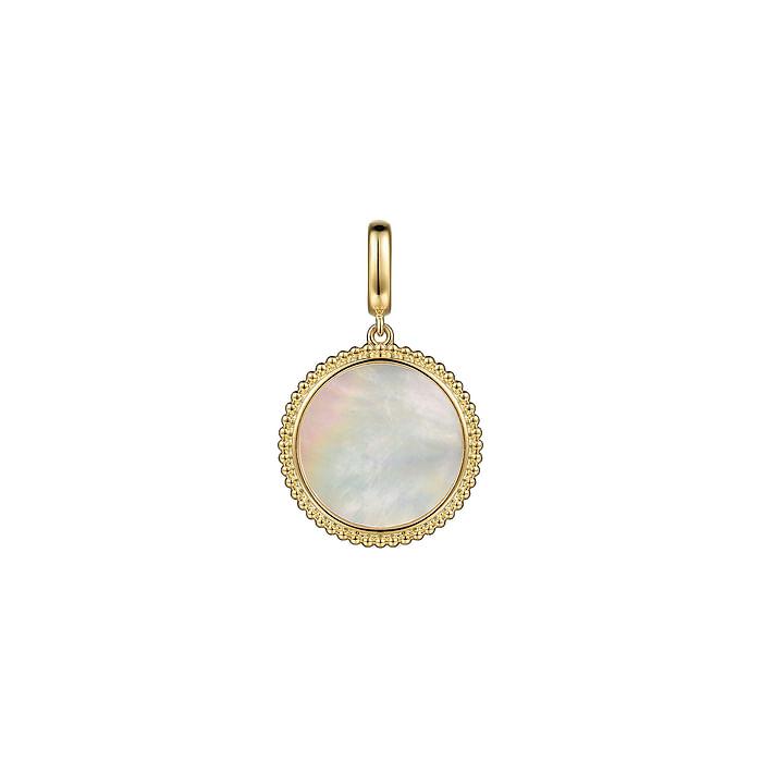 Round Mother of Pearl Inlay Pendant