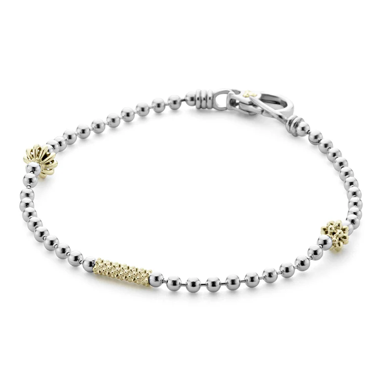 Two-Tone Caviar Beaded Bracelet