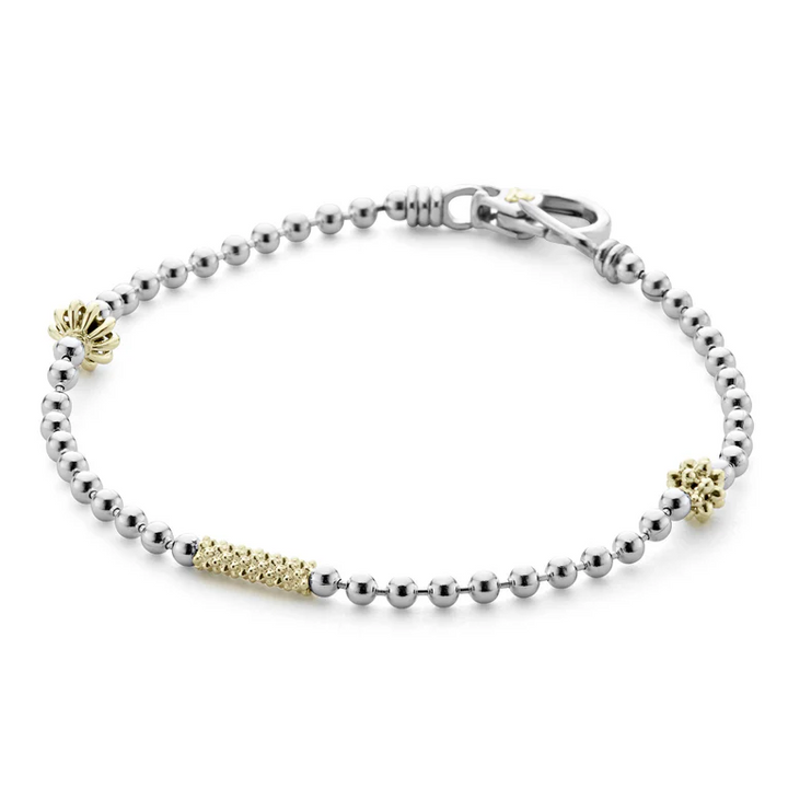 Two-Tone Caviar Beaded Bracelet