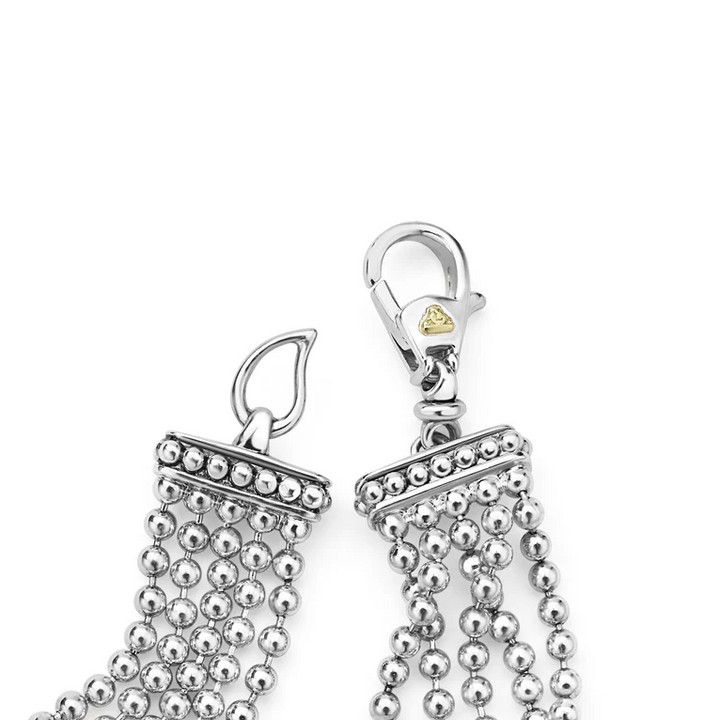 Two-Tone Caviar Five Strand Chain Bracelet