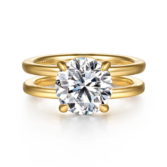 Split Shank Round Diamond Engagement Ring
