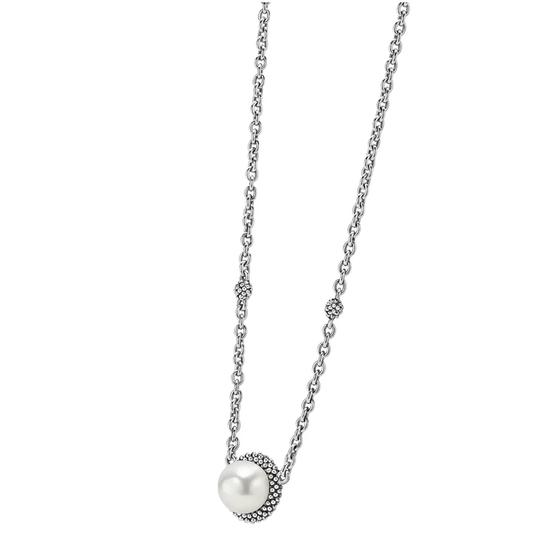 Sterling Silver Pearl Pendant Necklace