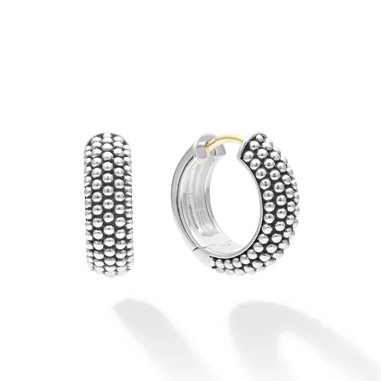 Caviar Huggie Earrings