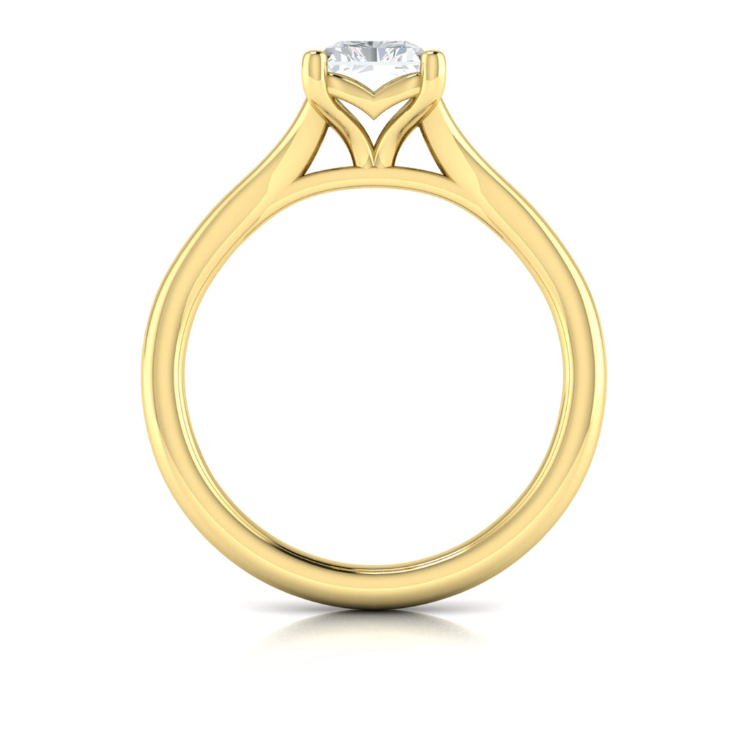 Solitaire Emerald Cut Engagement Ring