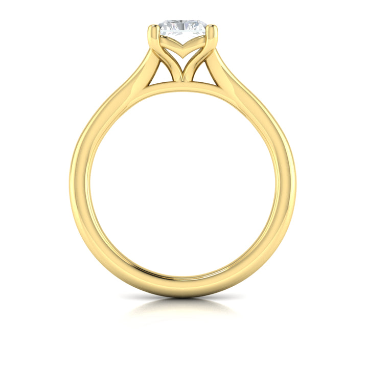 Solitaire Emerald Cut Engagement Ring