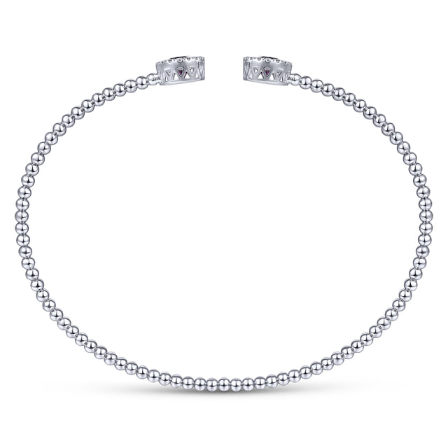 Amethyst & Diamond Halo Bujukan Bangle