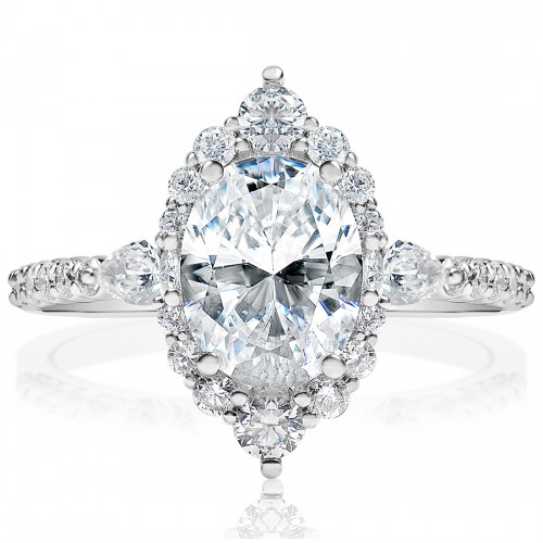 Marquise Halo Diamond Engagement Ring