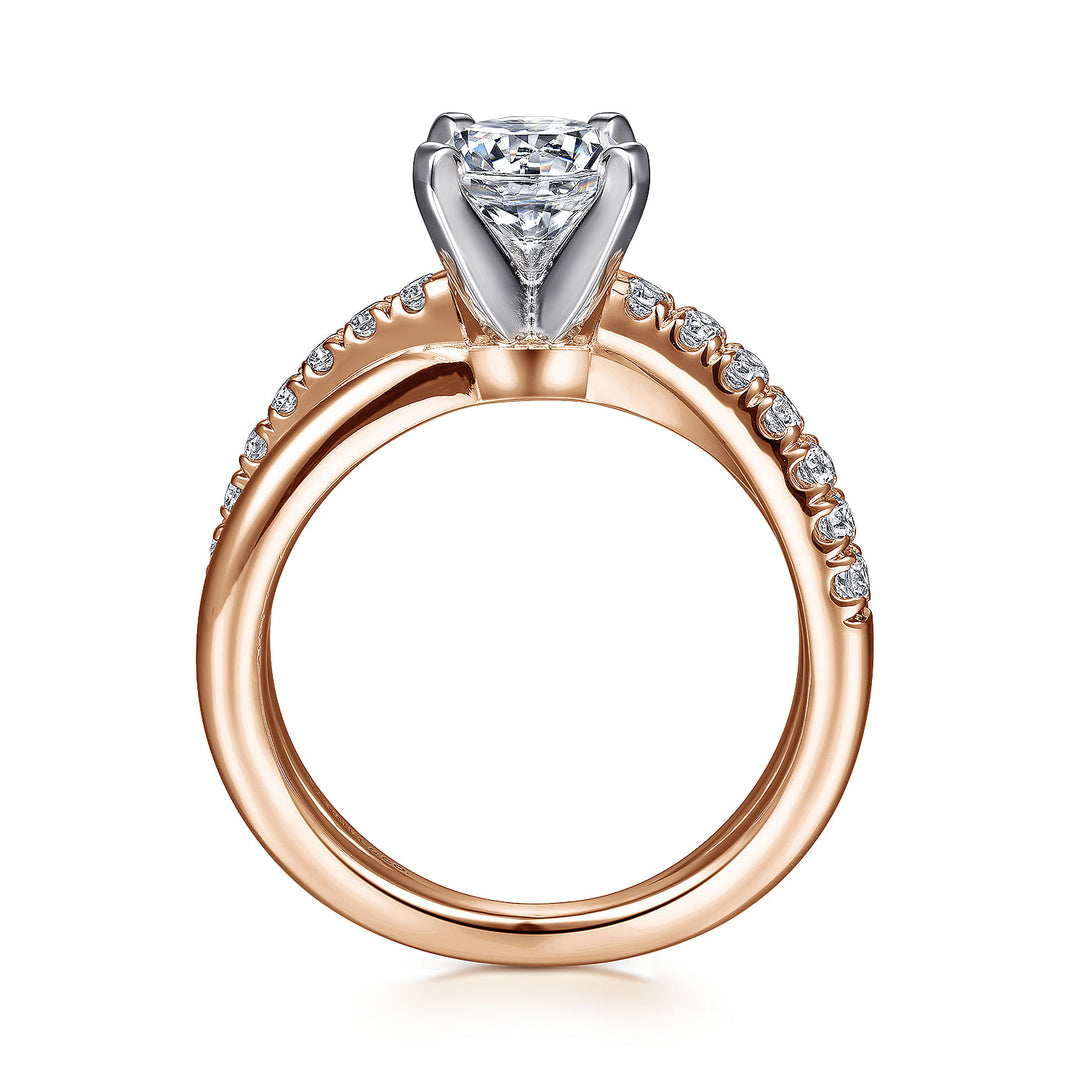 Diamond Criss Cross Engagement Ring