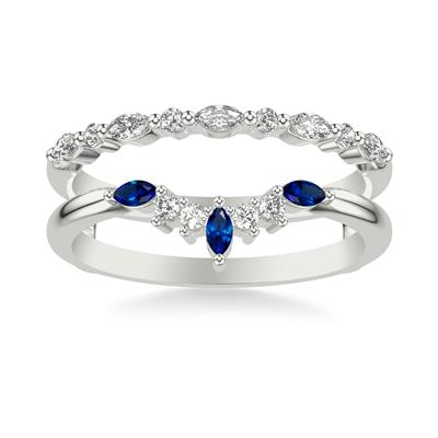 Sapphire & Diamond Tiara Insert Band