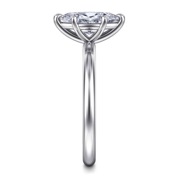 14K White Gold Marquise Solitaire Engagement Ring
