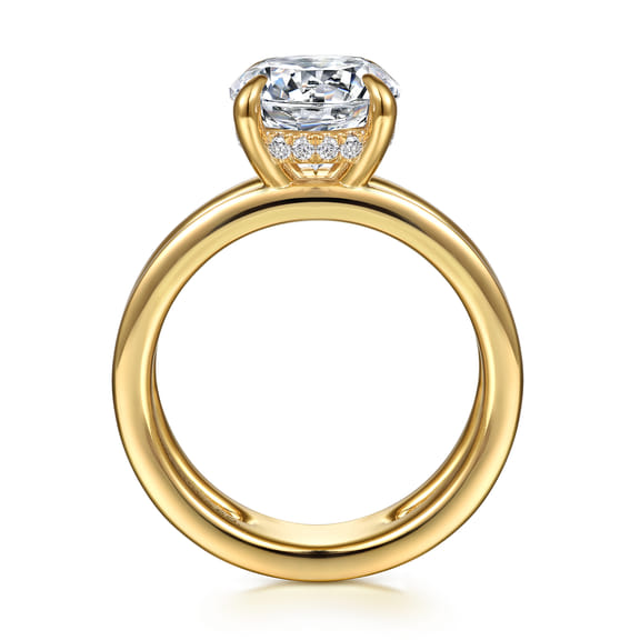 Split Shank Round Diamond Engagement Ring
