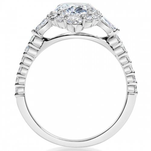 Marquise Halo Diamond Engagement Ring