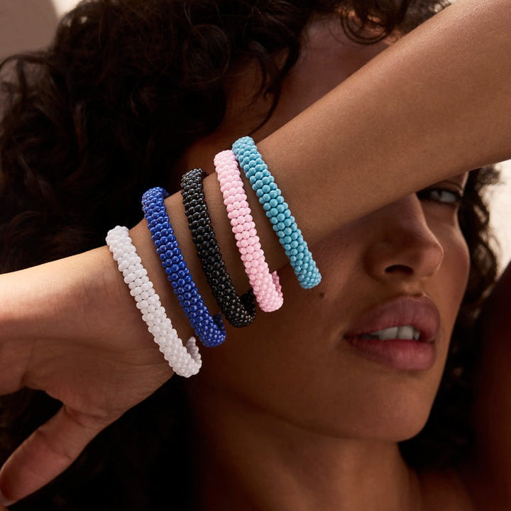 Pink Ceramic Beaded Bracelet | 9mm