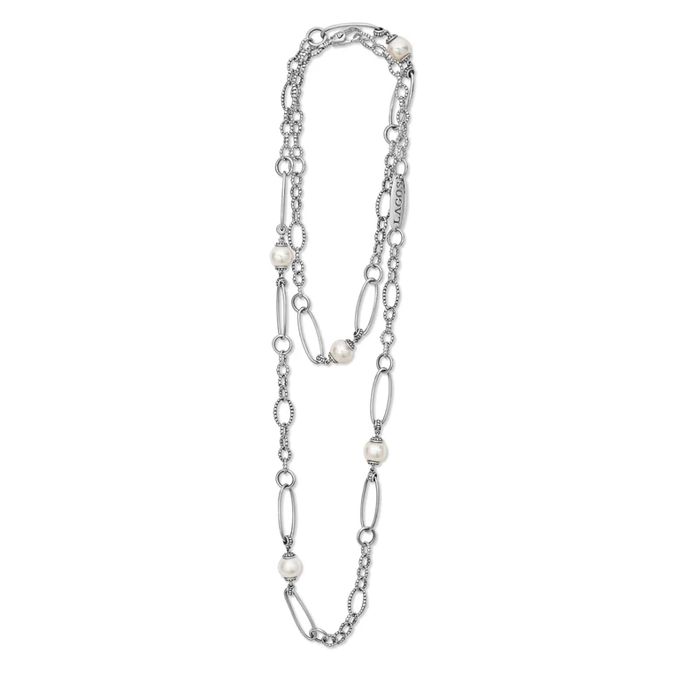 Pearl Caviar Link Necklace