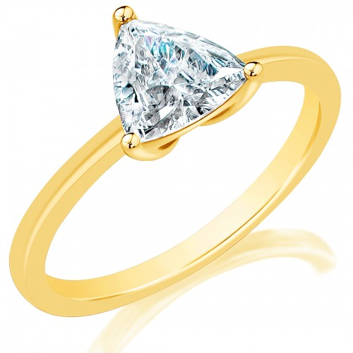 Trillion Solitaire Engagement Ring