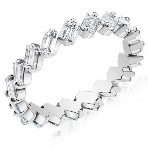 Angled Baguette Eternity Ring