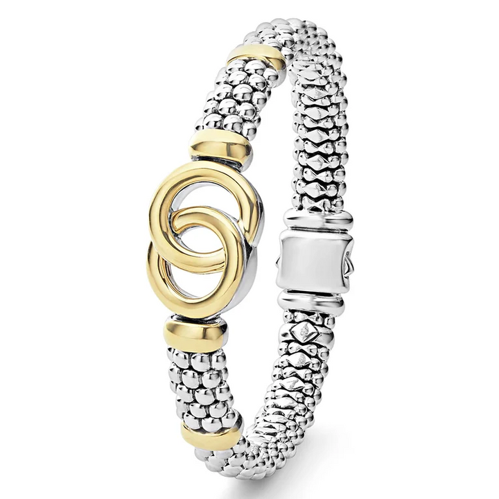 Two-Tone Interlocking Caviar Bracelet