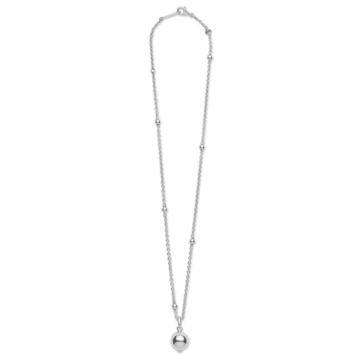 Silver Beaded Pendant Necklace